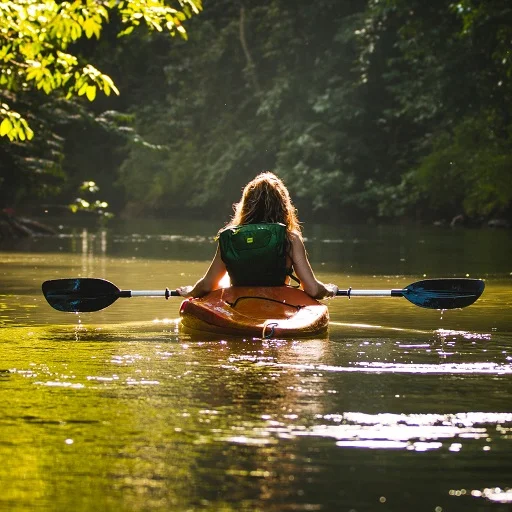 kayaking woman